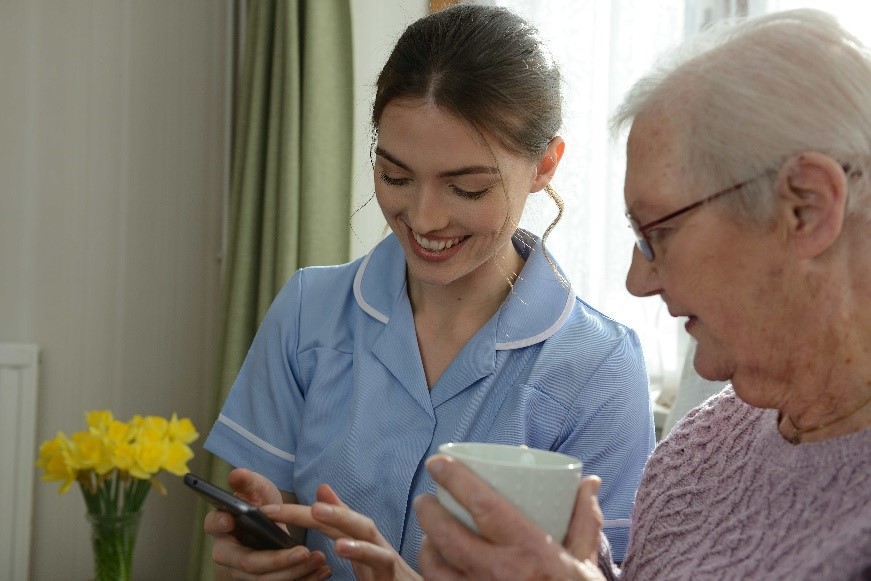 Carerphone Carer kept up to date with CareLineLive's Carer Companion App