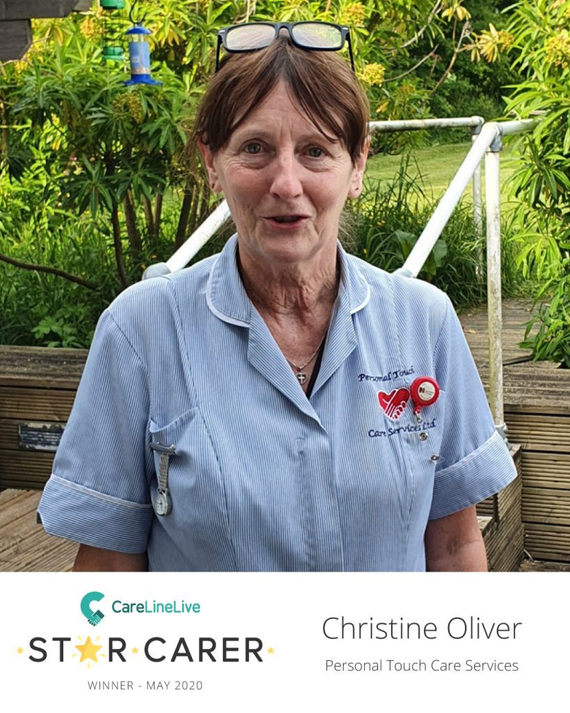 CareLineLive's May Star Carer Christine Oliver 