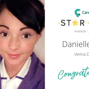Congratulations to our June Star Carer, Danielle Hellon from Verina Daly Care