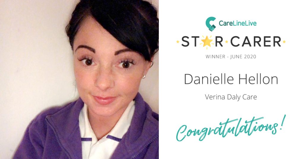 Our June Star Carer is Danielle from Verina Daly Care
