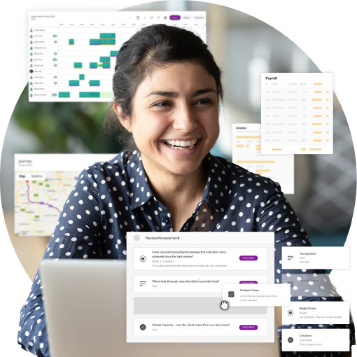 Landing image homecare management software
