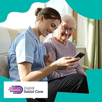 How does using a Digital Social Care Record (DSCR) empower caregivers?