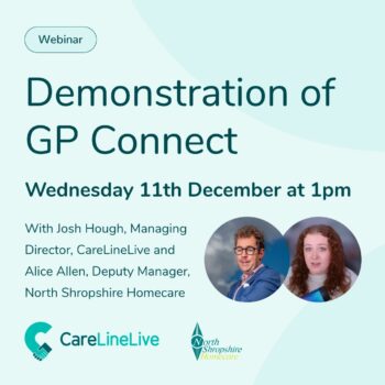 Webinar demonstration of GP Connect
