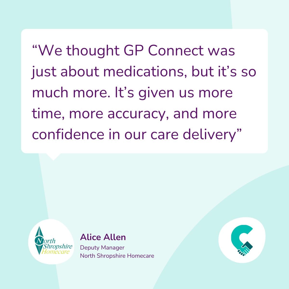 North Shropshire Homecare GP Connect experience North Shropshire Homecare GP Connect experience