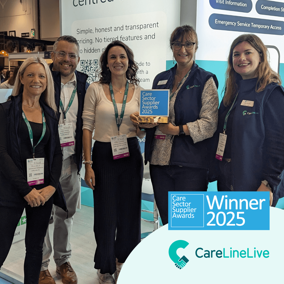Care sector supplier award square