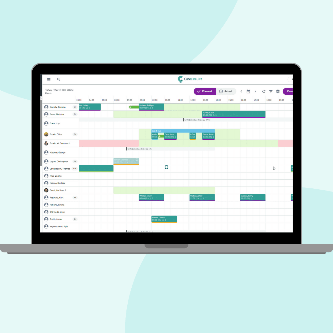 rounds and schedules screen shot