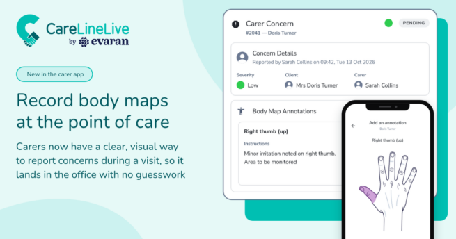 Record body maps at the point of care